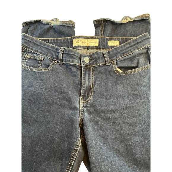 BKE Denim - BKE Dakota 32L (32x33 1/2) Midrise Fly Stretch Comfort waistband‎ wear on cuffs